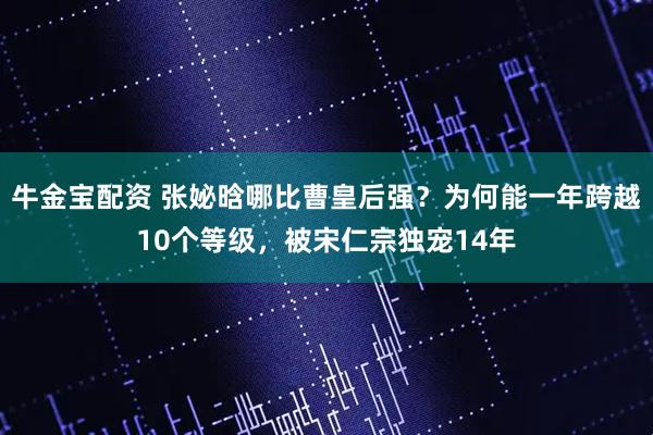 牛金宝配资 张妼晗哪比曹皇后强？为何能一年跨越10个等级，被宋仁宗独宠14年